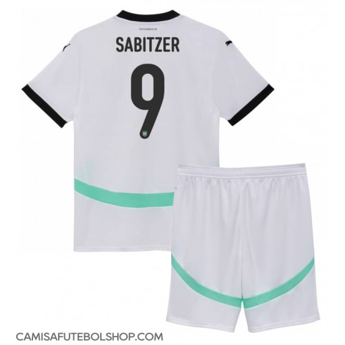 Camisa de time de futebol Áustria Marcel Sabitzer #9 Replicas 2º Equipamento Infantil Europeu 2024 Manga Curta (+ Calças curtas)